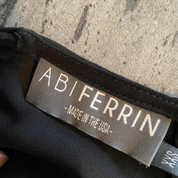 Abi Ferrin Black Sheer Draped Blouse - Picture 2 of 3